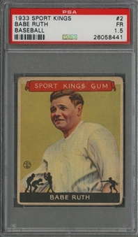 1933 Sport Kings #2 Babe Ruth – PSA FR 1.5